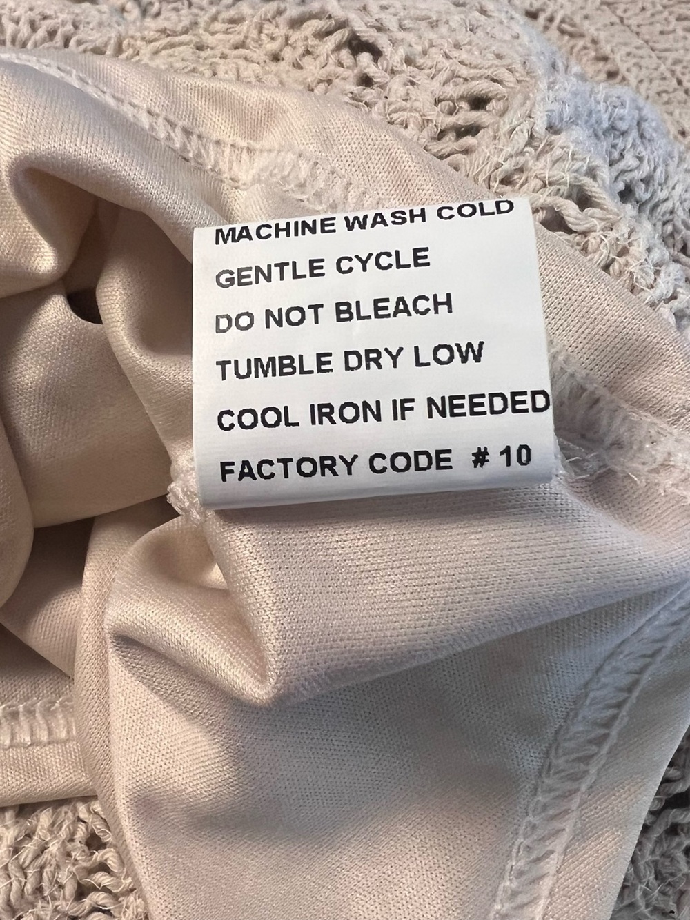 Rebellion Again Cream Crochet Short Set Sz S Worn Twice So Cute Boho Festival - Picture 9 of 9
